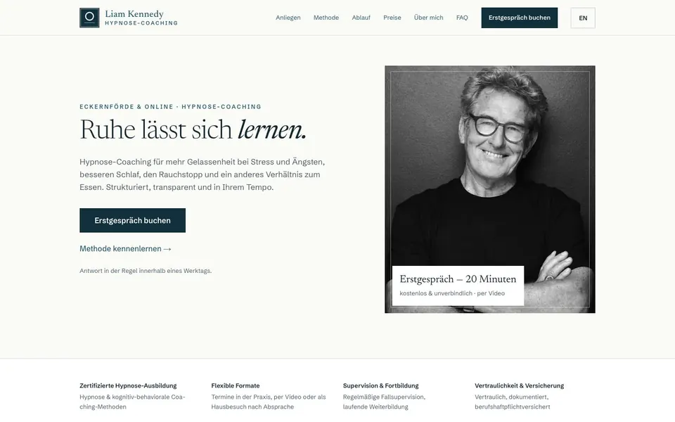 Liam Kennedy · Hypnose-Coaching